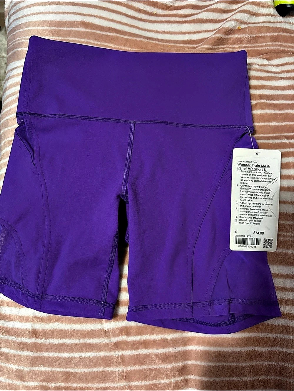 lululemon Wunder Train Mesh Panel High-Rise Short 6" Women's Athletic Shorts in